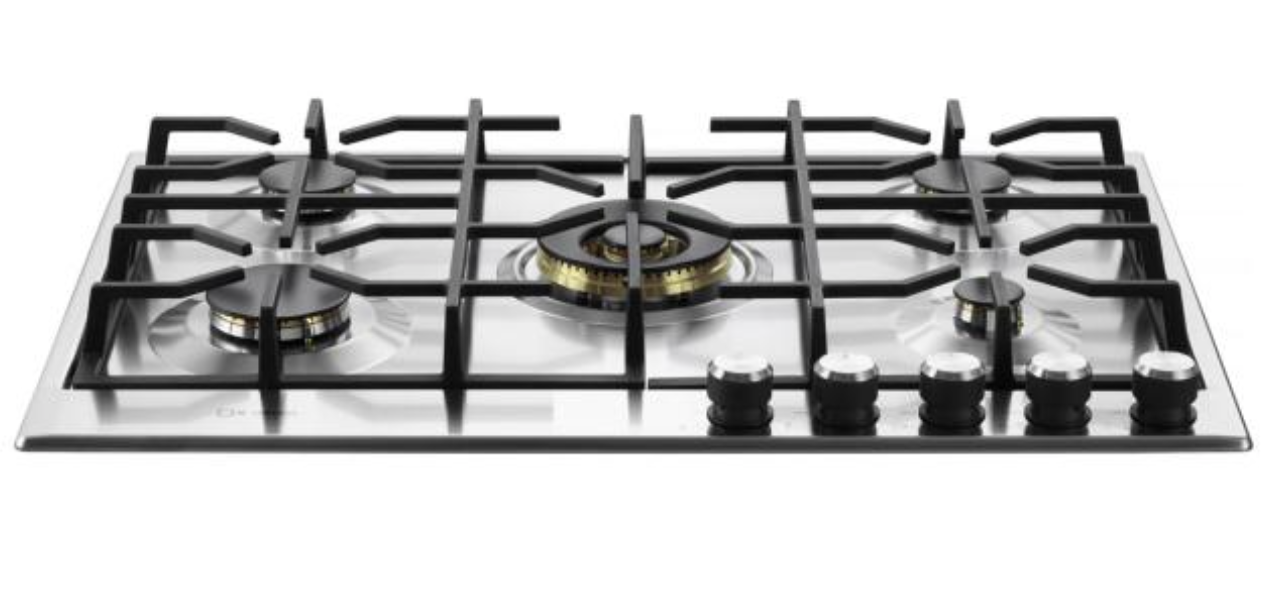 Verona 30" Designer Gas Cooktop-Brass Burners SS