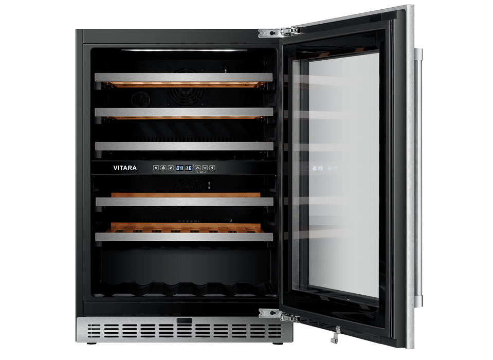 Panel Ready Vitara 24" Width Dual Zone 52 Bottle Built-in Wine Cooler